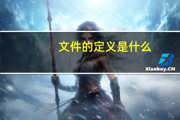 文件的定义是什么