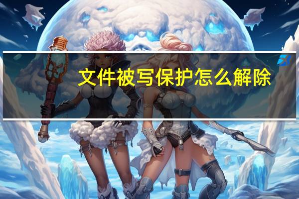 文件被写保护怎么解除
