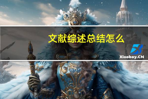 文献综述总结怎么