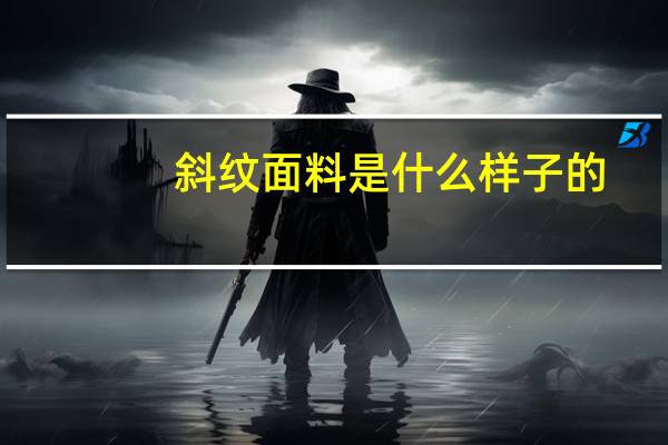 斜纹面料是什么样子的