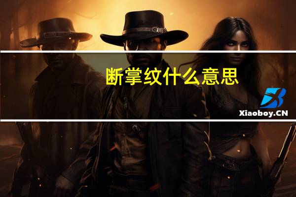 断掌纹什么意思