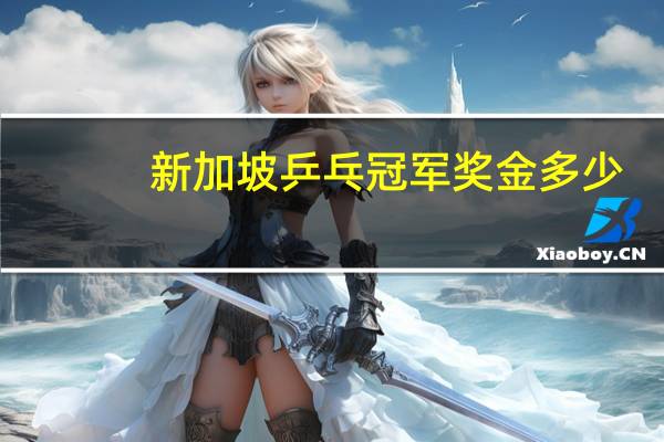 新加坡乒乓冠军奖金多少