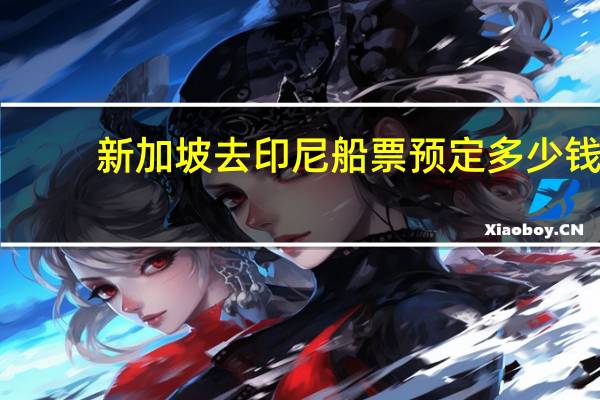 新加坡去印尼船票预定多少钱