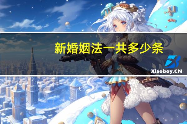 新婚姻法一共多少条