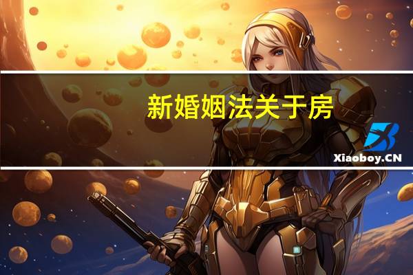 新婚姻法关于房