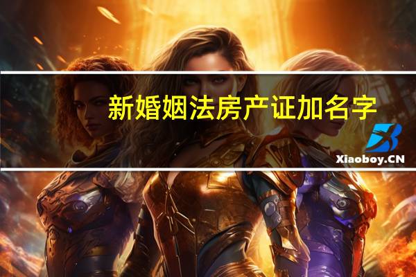 新婚姻法房产证加名字