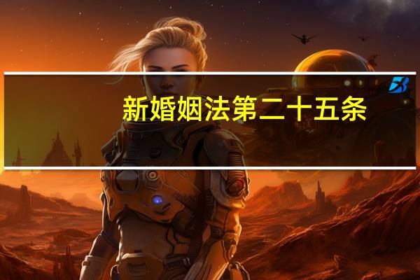 新婚姻法第二十五条