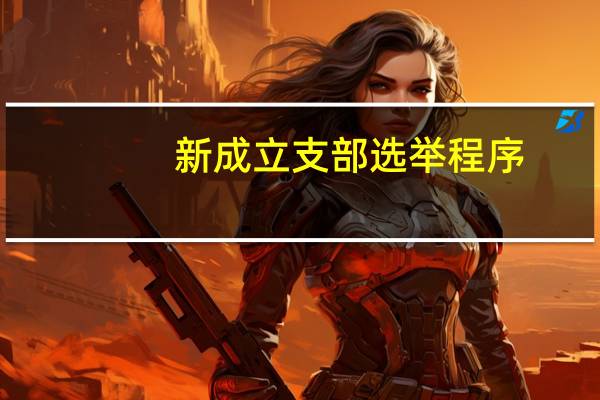 新成立支部选举程序