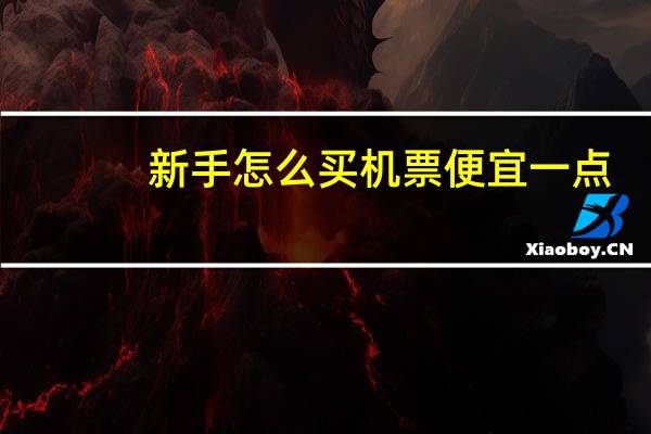 新手怎么买机票便宜一点