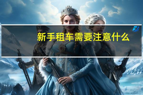 新手租车需要注意什么