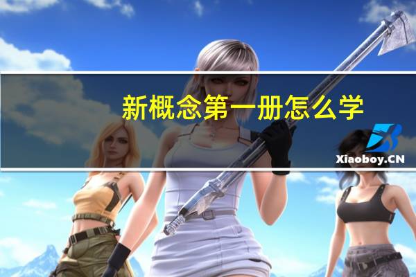 新概念第一册怎么学