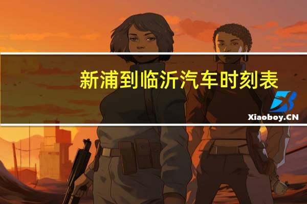 新浦到临沂汽车时刻表