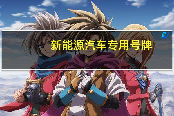 新能源汽车专用号牌