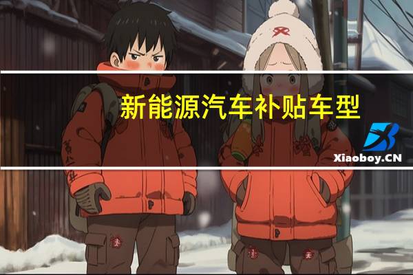 新能源汽车补贴车型
