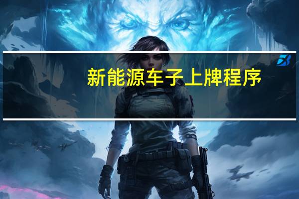 新能源车子上牌程序
