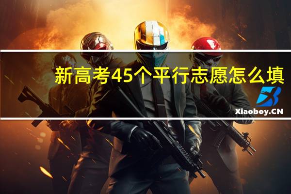 新高考45个平行志愿怎么填