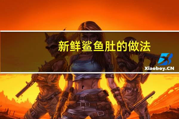 新鲜鲨鱼肚的做法
