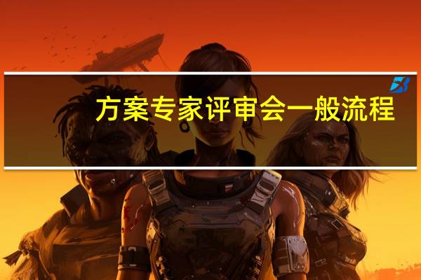 方案专家评审会一般流程