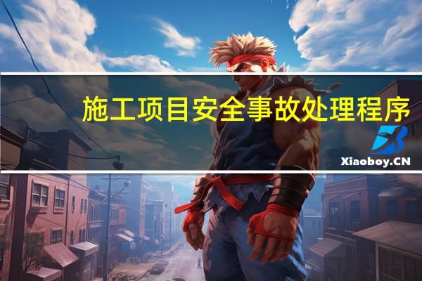 施工项目安全事故处理程序