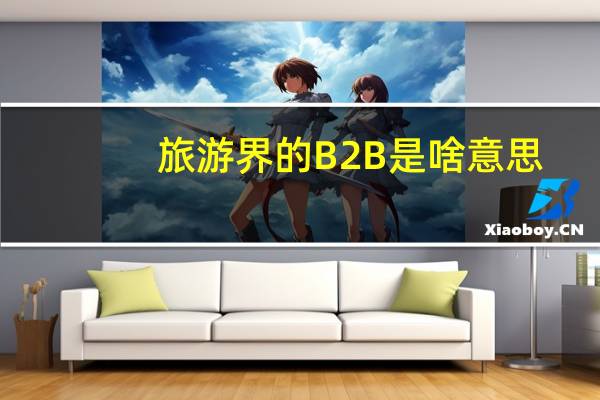 旅游界的B2B是啥意思