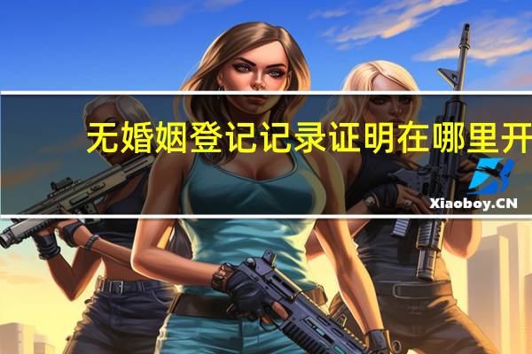 无婚姻登记记录证明在哪里开