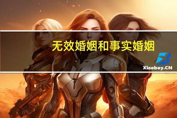 无效婚姻和事实婚姻