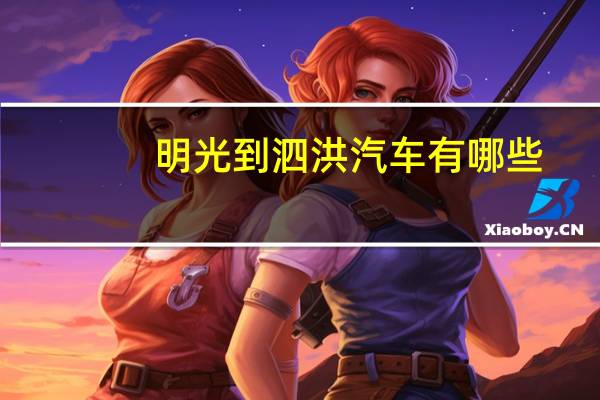 明光到泗洪汽车有哪些