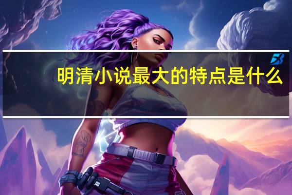 明清小说最大的特点是什么