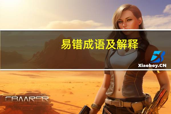 易错成语及解释