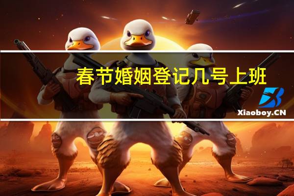 春节婚姻登记几号上班