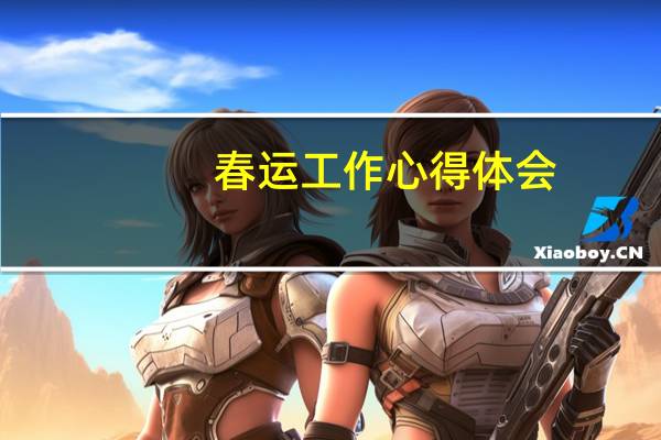 春运工作心得体会