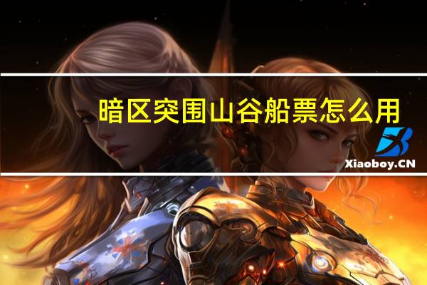 暗区突围山谷船票怎么用