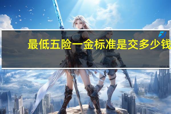 最低五险一金标准是交多少钱