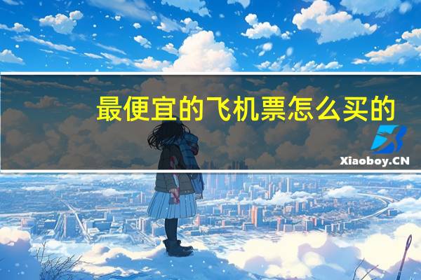 最便宜的飞机票怎么买的
