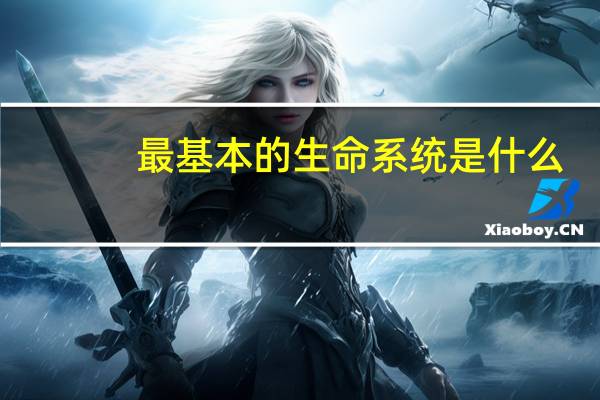 最基本的生命系统是什么