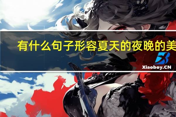 有什么句子形容夏天的夜晚的美景