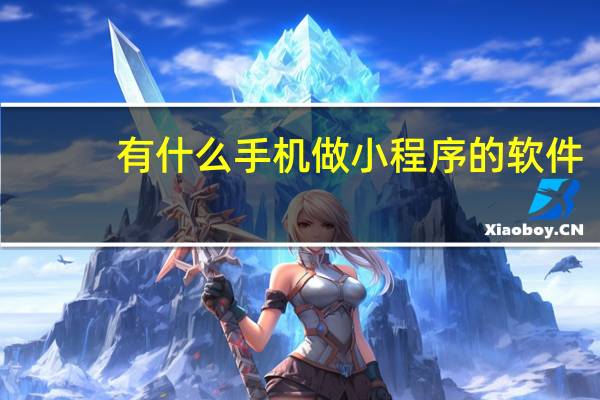 有什么手机做小程序的软件