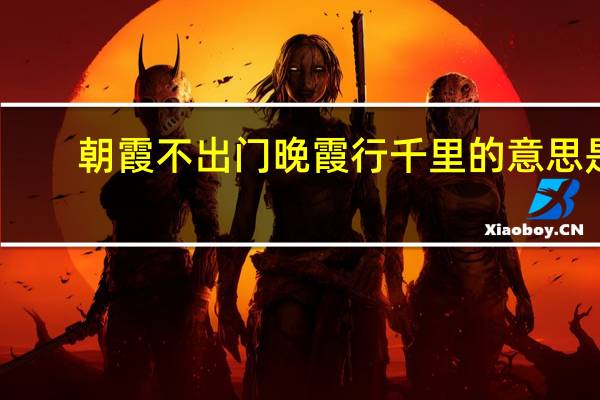 朝霞不出门晚霞行千里的意思是