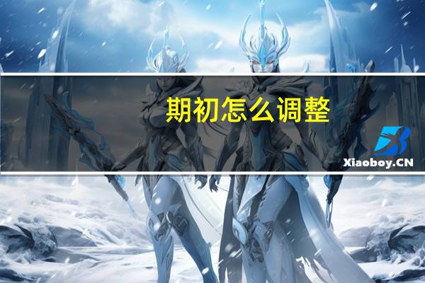 期初怎么调整