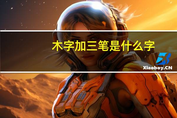 木字加三笔是什么字