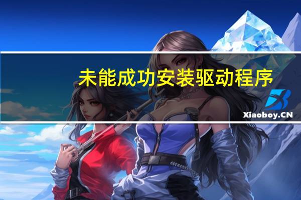 未能成功安装驱动程序