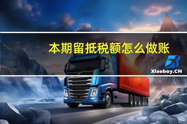 本期留抵税额怎么做账