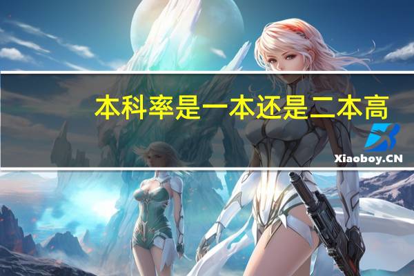 本科率是一本还是二本高