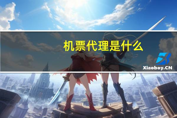 机票代理是什么