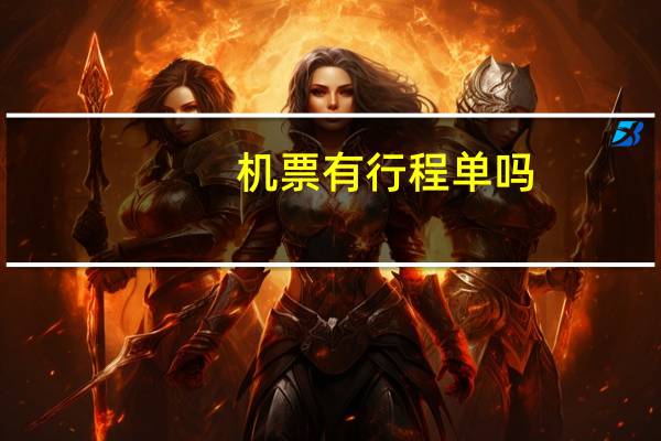 机票有行程单吗
