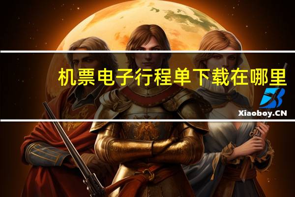 机票电子行程单下载在哪里