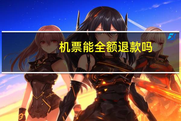 机票能全额退款吗