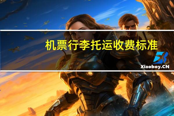 机票行李托运收费标准