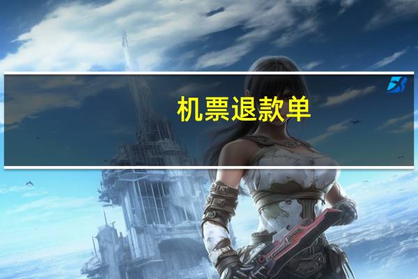 机票退款单