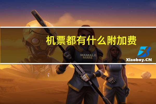 机票都有什么附加费